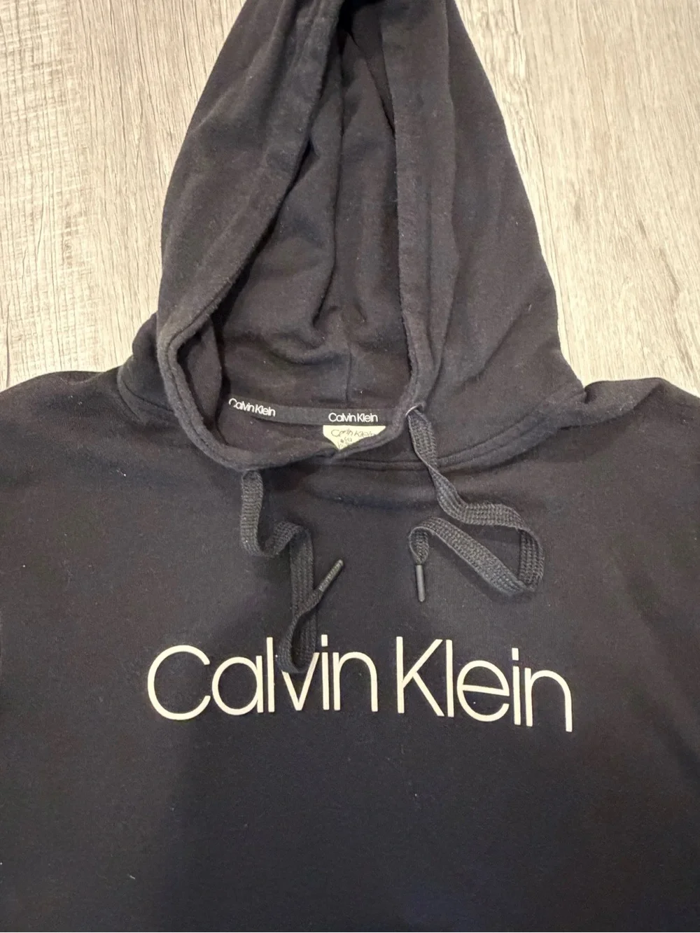 Calvin Klein Black Logo Crewneck Hoodie